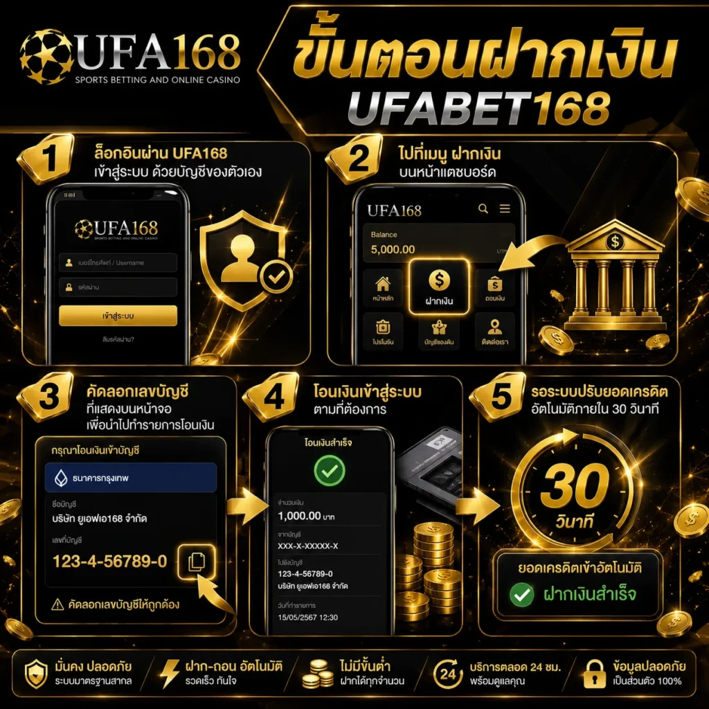 ฝากถอน UFABET168